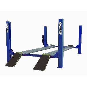 Подъемник четырехстоечный KraftWell г/п 5500 кг. платформы гладкие KRW5.5_blue