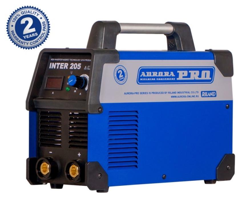 Сварочный инвертор ручной дуговой сварки ММА AuroraPRO INTER 205 Сварочный инвертор ручной дуговой сварки ММА AuroraPRO INTER 205
