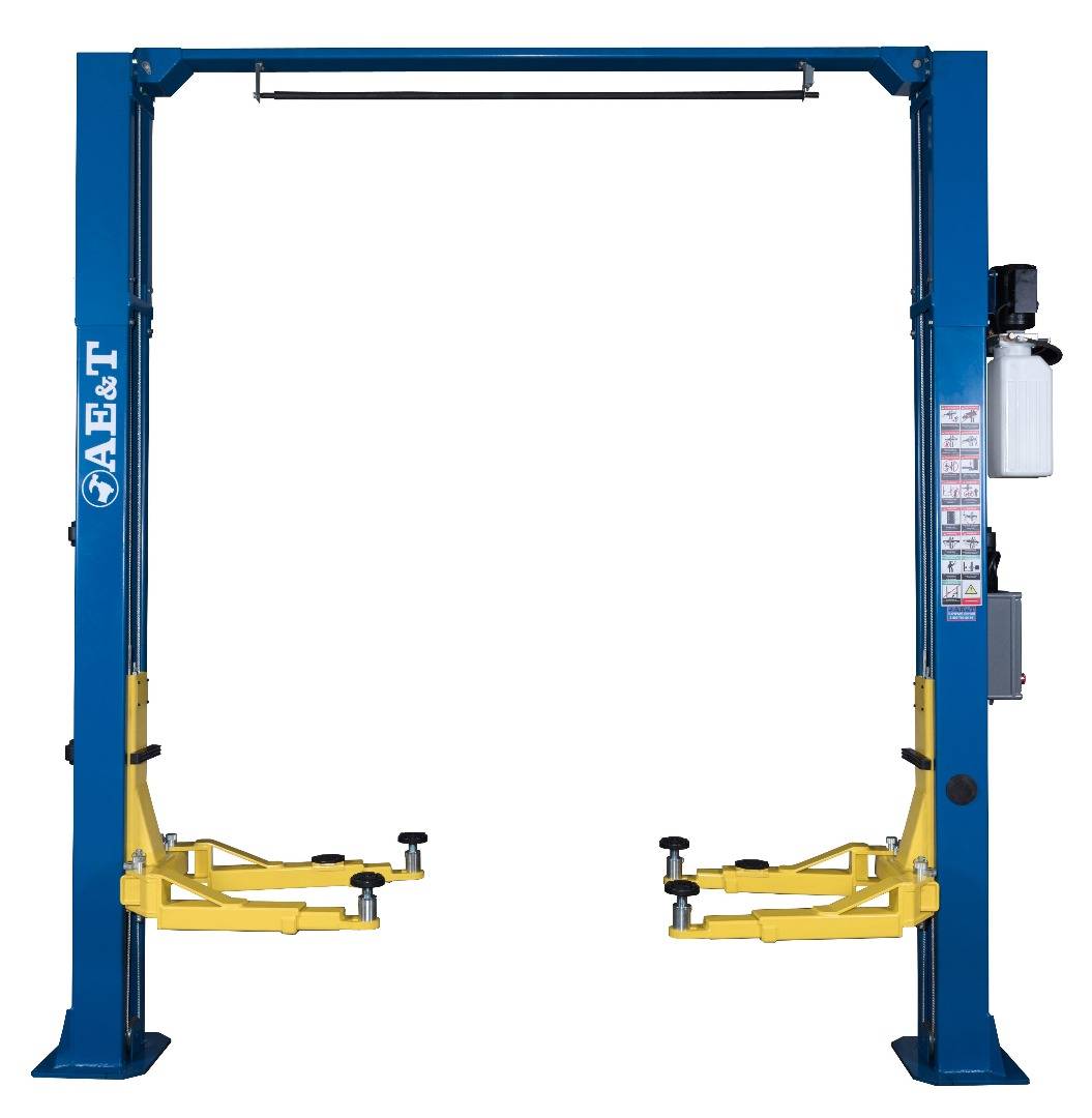 Подъемник двухстоечный AE&T S4D-2E, 4т, с верхней синхронизацией, 380B