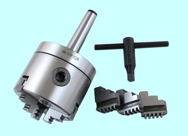 Патрон токарный d 100 мм 3-х кулачковый с хвостовиком КМ4 кулачки К11 Патрон токарный d 100 мм 3-х кулачковый с хвостовиком КМ4 кулачки К11