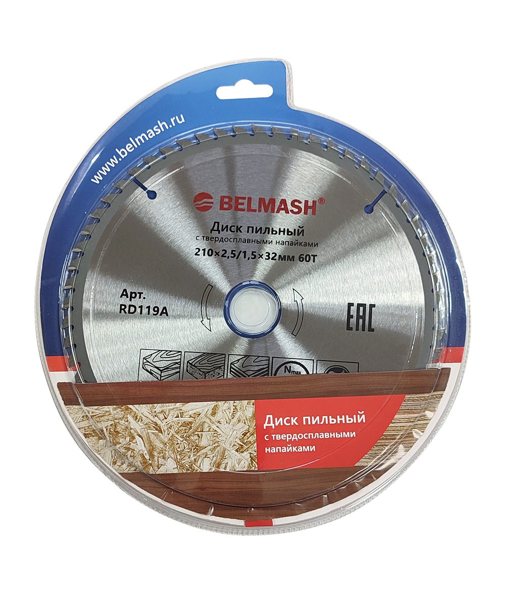 Диск пильный BELMASH 210x2,3/1,5x32/30; 16T