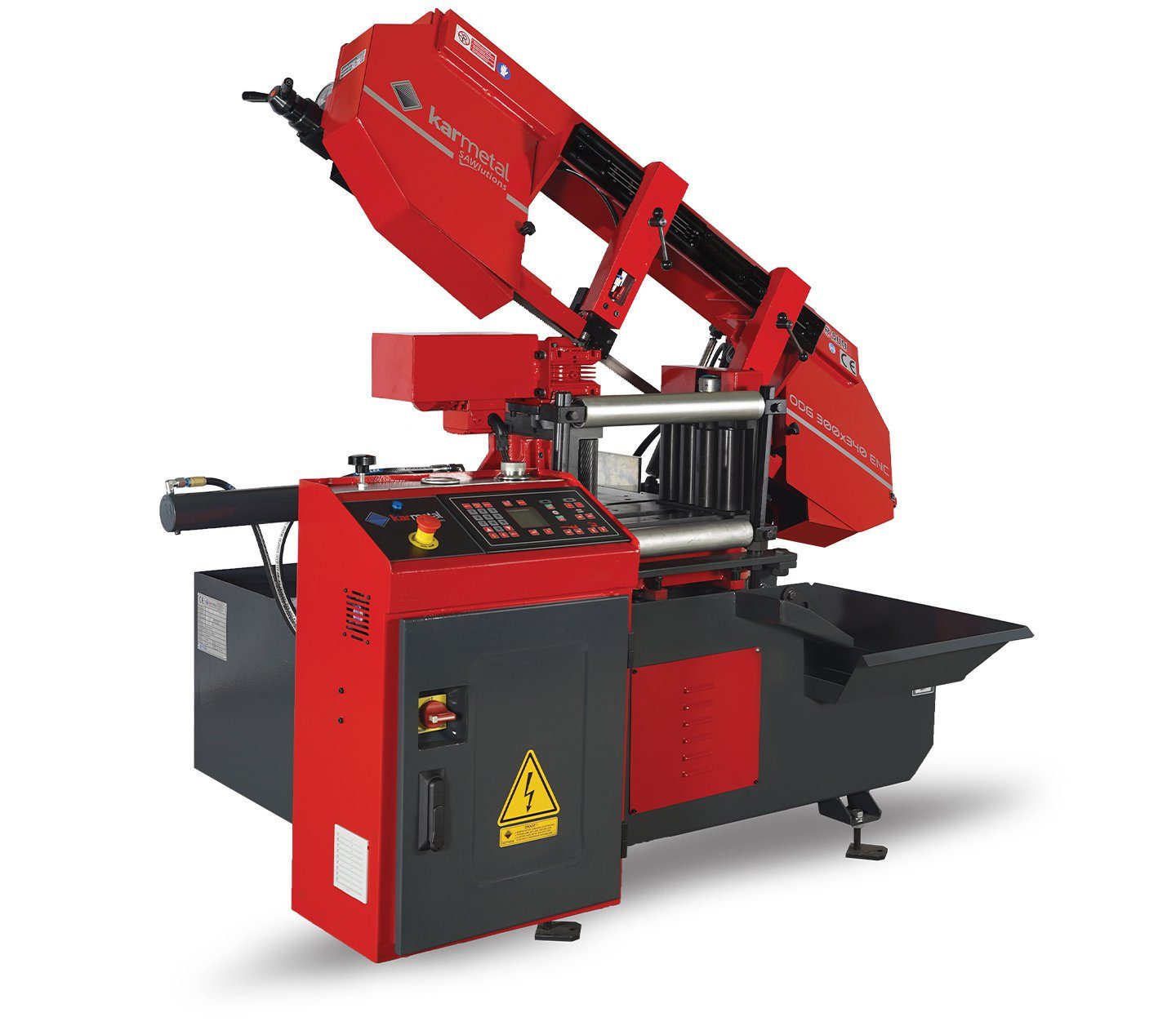 Автоматический консольный ленточнопильный станок KARMETAL ODG 300×340 PLC (резка под углом)