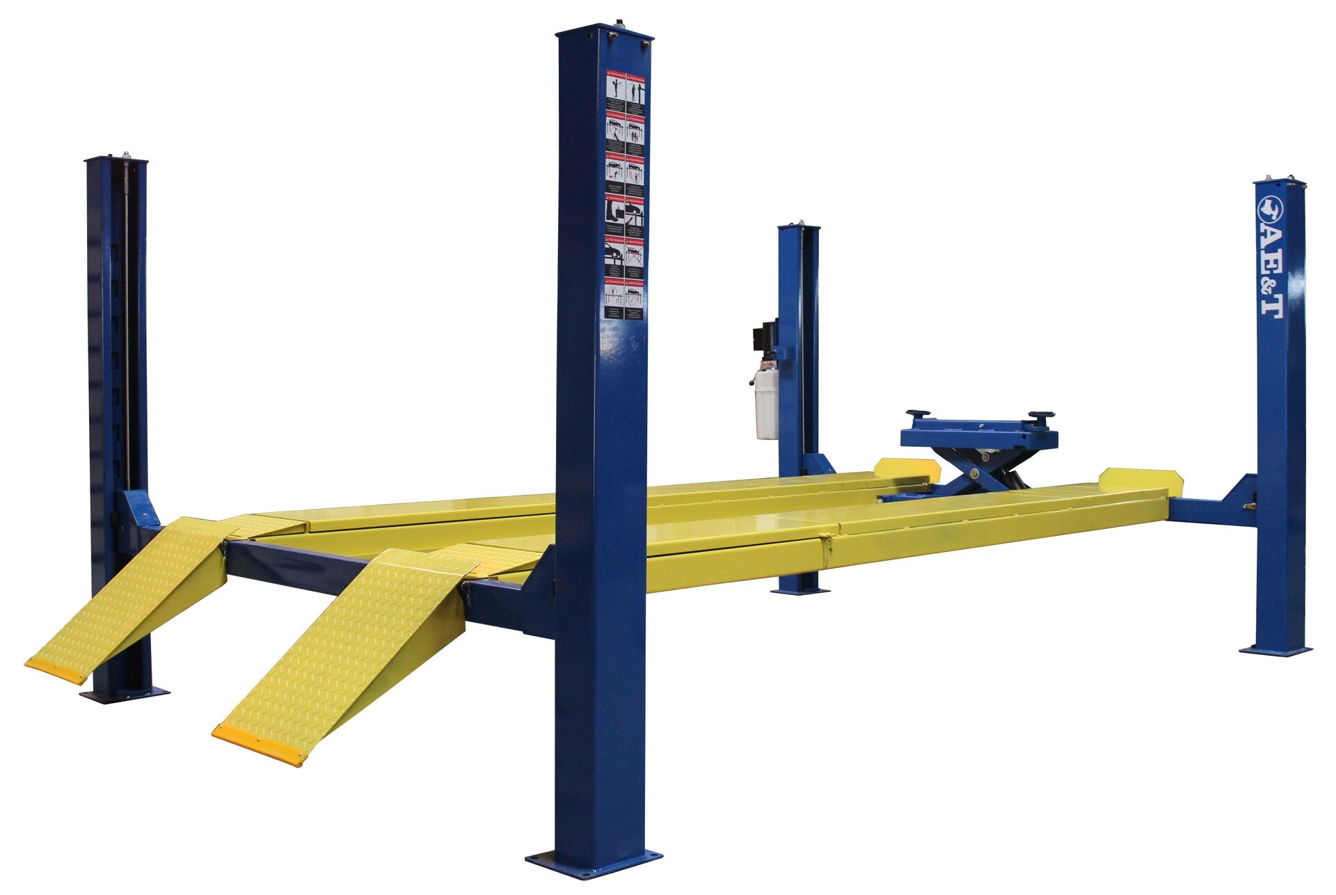 Подъемник четырехстоечный AE&T F3.5-4, 3.5т, для сход-развала, с траверсой 2т, 380В