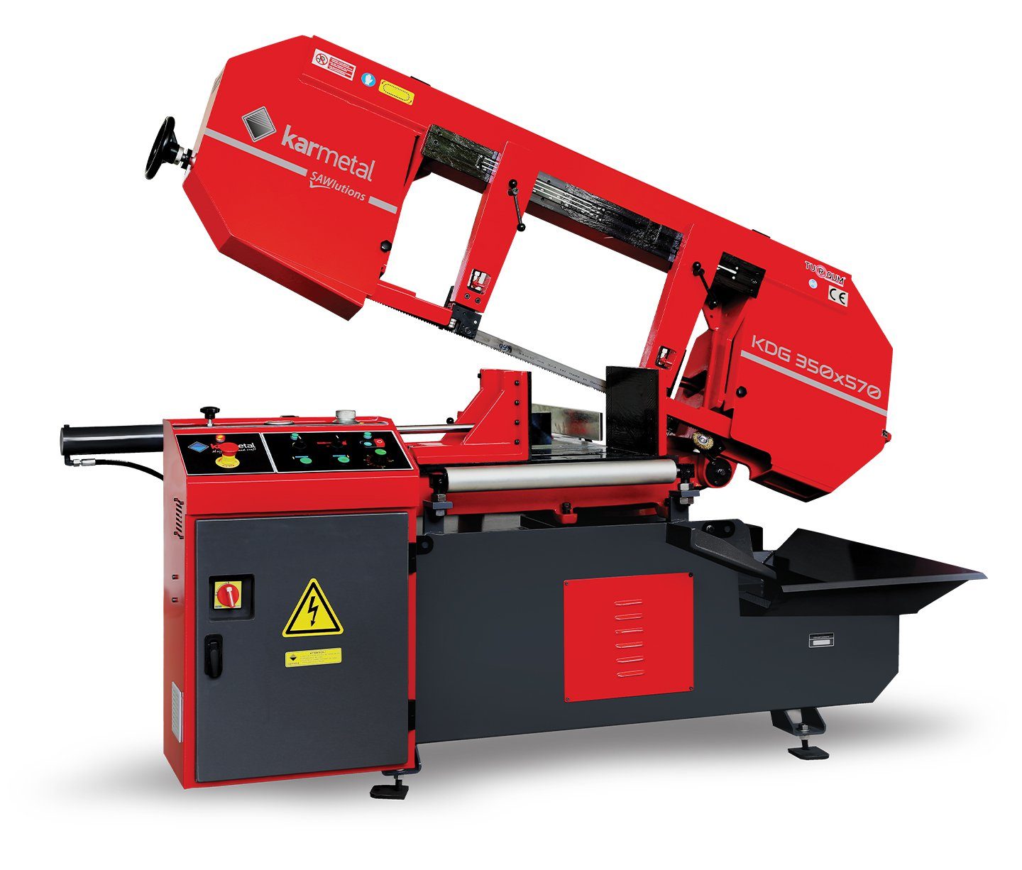 Полуавтоматический консольный ленточнопильный станок KARMETAL KDG 400x580