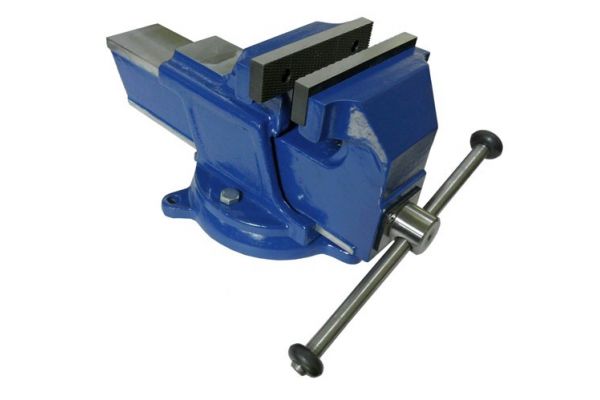 Тиски T-160CM слесарные ручные с наковальней (160*160), поворотные