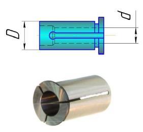 Цанга-втулка d 10,5х25мм (6151-7044/2) Цанга-втулка d 10,5х25мм (6151-7044/2)