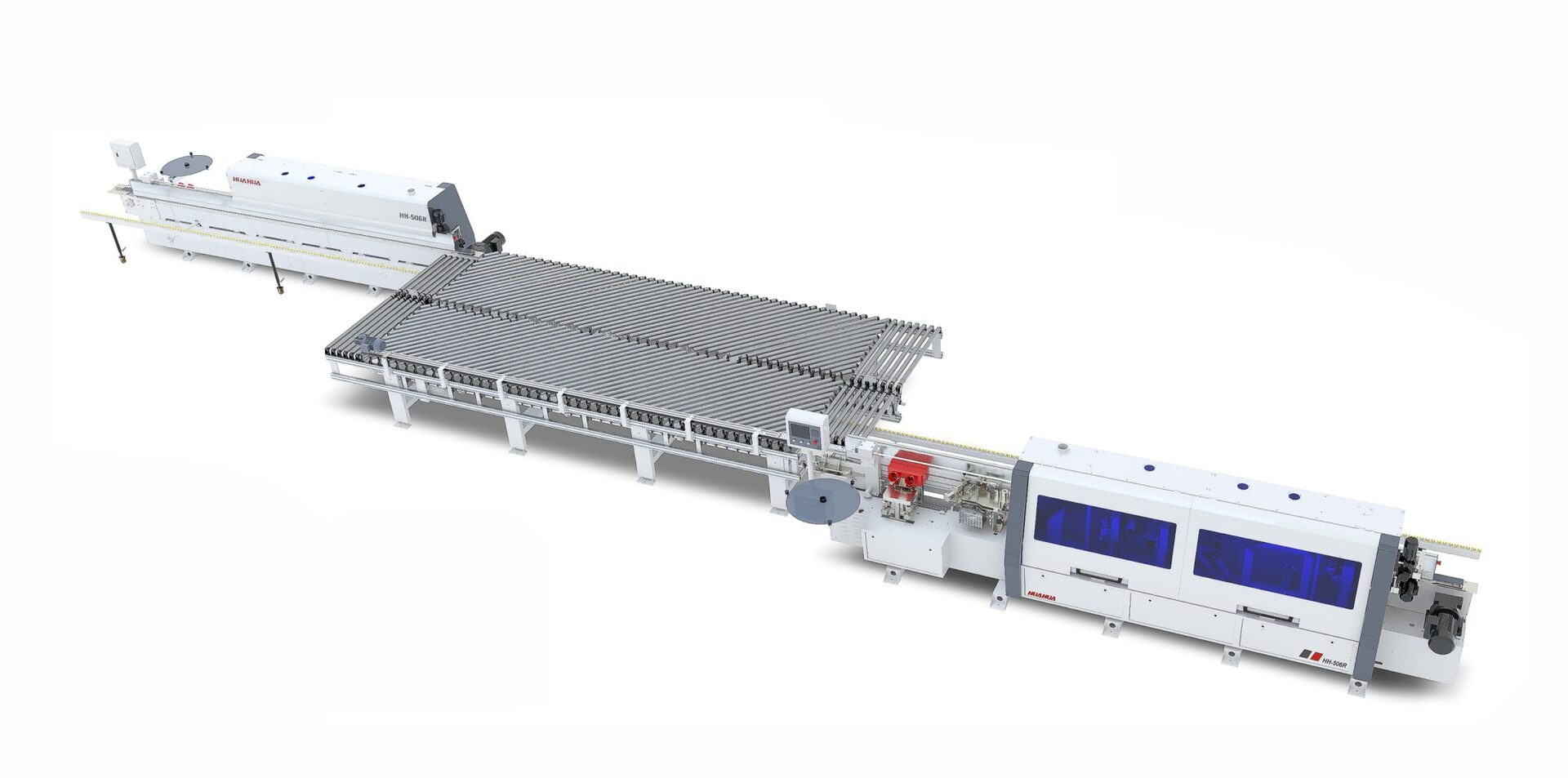 Кромкооблицовочный автоматический станок HUAHUA HH-506R ЛИНИЯ