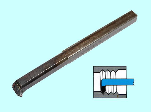 Резец Резьбовой 12х12х160 ВК8 для внутренней резьбы DIN 283-60