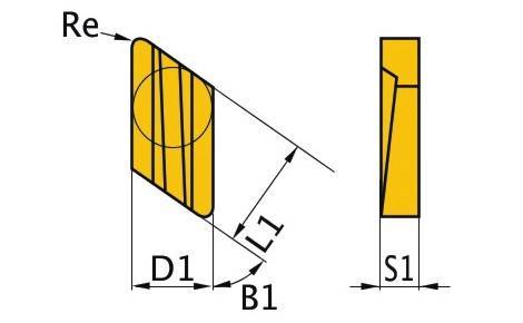 Пластина Optimum KNUX160405R резцы 24/39/54/59 3441754