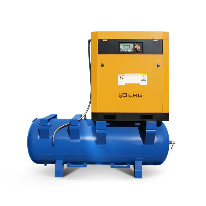Винтовой компрессор BERG ВК-11Р-500 на ресивере