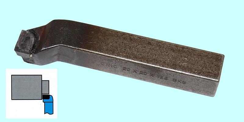 Резец Подрезной отогнутый 25х25х140 ВК8 DIN 4977 Резец Подрезной отогнутый 25х25х140 ВК8 DIN 4977