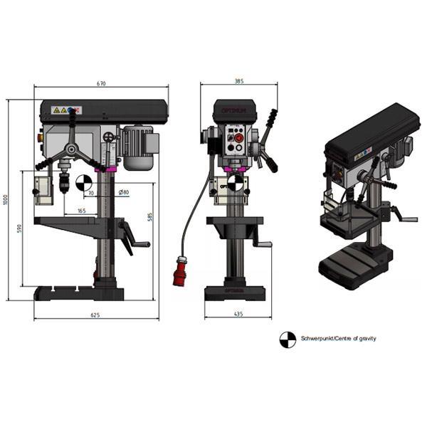 Сверлильный станок OPTIdrill B 24H (230 V)