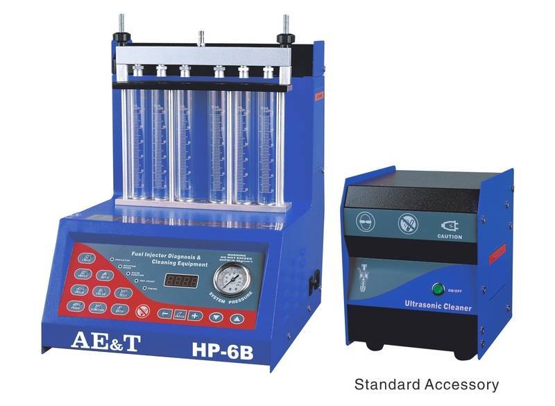 Установка для проверки форсунок AE&T HP-6В (одновременно 6) с выносной ультразвуковой очисткой