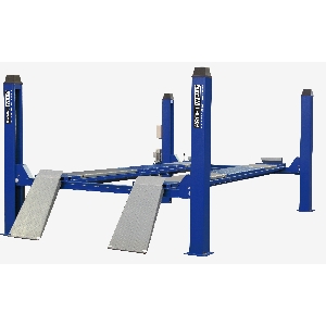 Подъемник четырехстоечный KraftWell г/п 6500 кг. платформы для сход-развала KRW6.5WA_blue