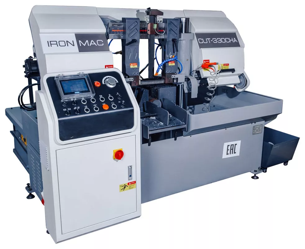 Автоматический ленточнопильный станок по металлу колонного типа IRONMAC CUT-530CHA