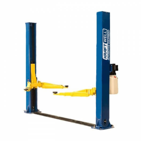 Подъемник двухстоечный KraftWell электрогидравлический KRW4DLM/220_blue