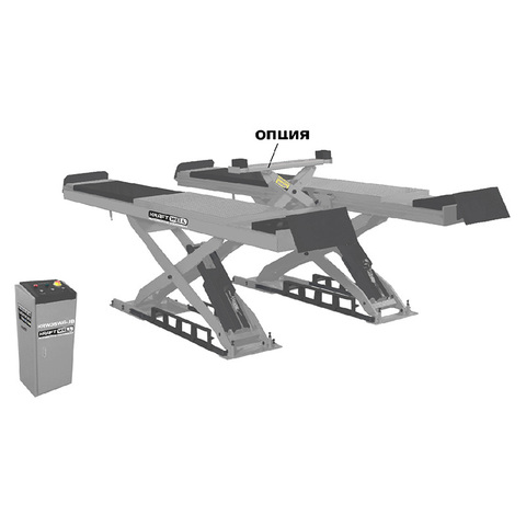 Подъемник ножничный KraftWell г/п 4500 кг. заглубляемый, платформы для сход-развала