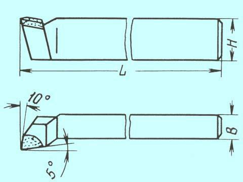 Резец Подрезной отогнутый 20х16х120 ВК8 Резец Подрезной отогнутый 20х16х120 ВК8