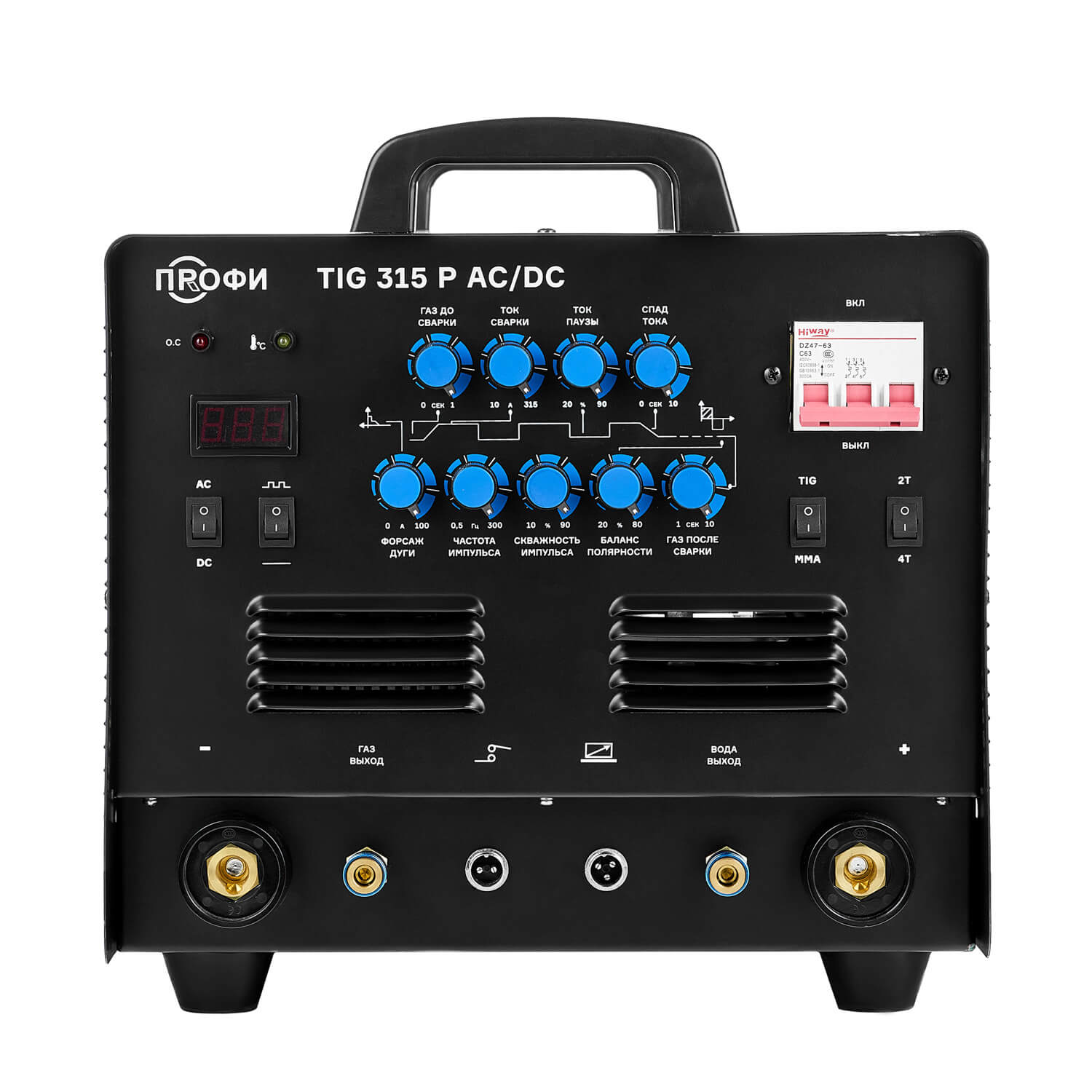 Аппарат аргонодуговой сварки ПТК ПРОФИ TIG 315 P AC/DC (НАКС) Аппарат аргонодуговой сварки ПТК ПРОФИ TIG 315 P AC/DC (НАКС)