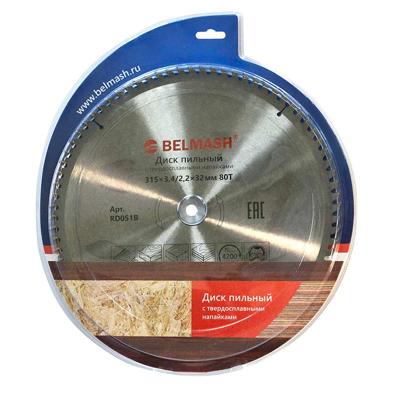 Диск пильный Белмаш 315х3,4/2,2х32мм; 80Т