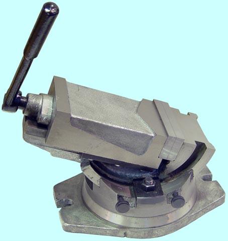 Тиски Станочные глобусные 160мм поворотные, ход 125мм, шкала-град., закр.винт Q41(QHK)160