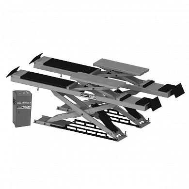 Подъемник ножничный KraftWell г/п 4500 кг. заглубляемый, платформы для сход-развала с подъемником второго уровня KRW45WA-LT-T